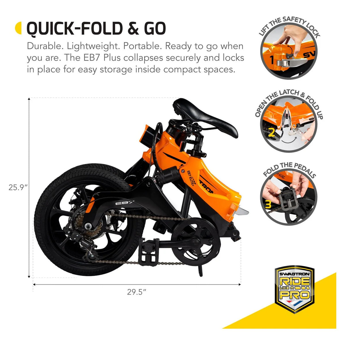 Folding Electric Bike with Removable Battery K24133