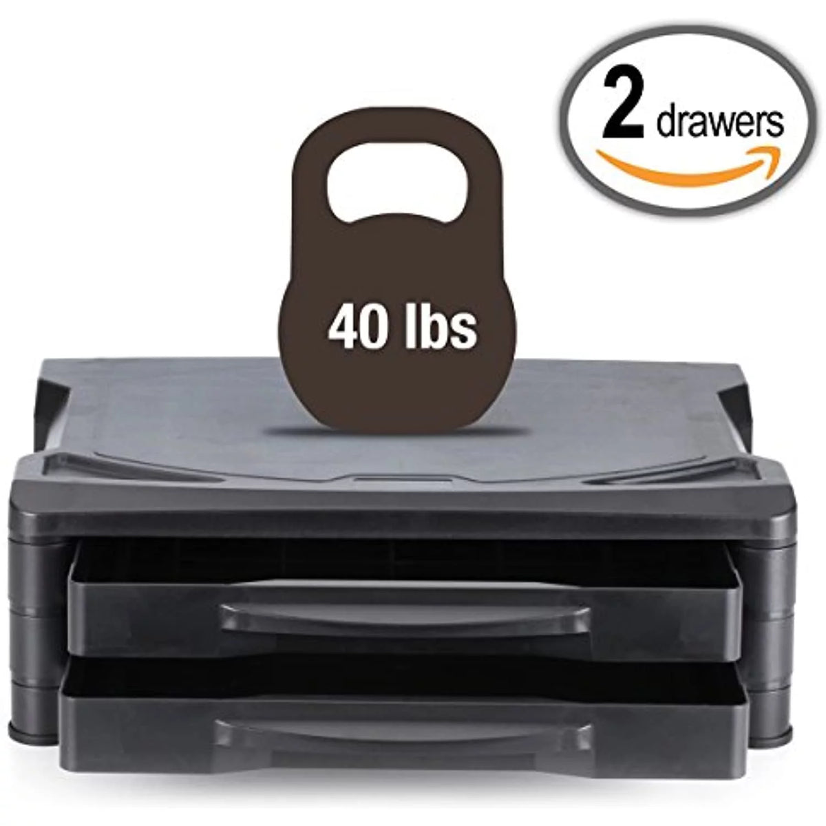 Adjustable Monitor Stand with Two Drawers B999
