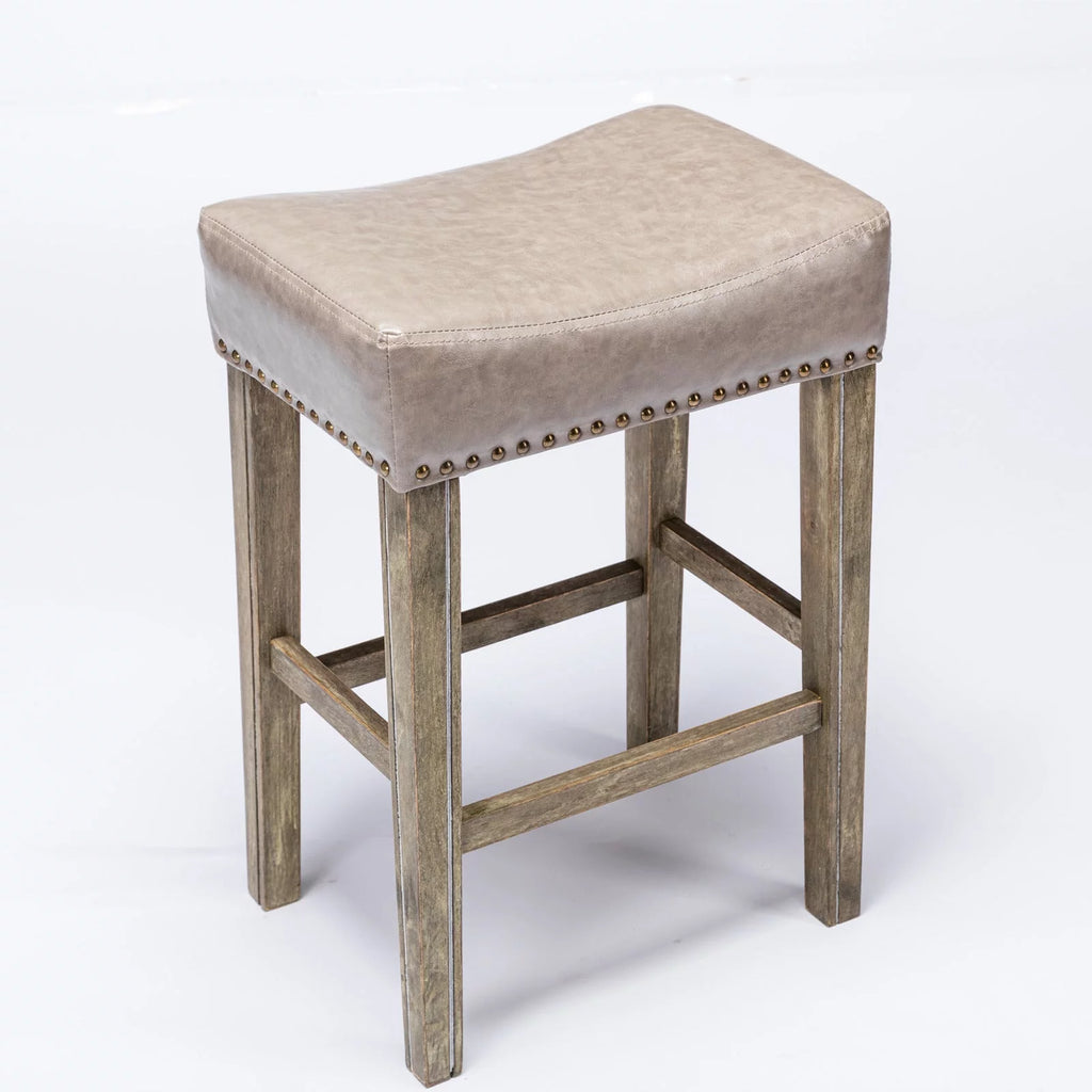 26" Counter Height Bar Stools Set of 2 Gray L459