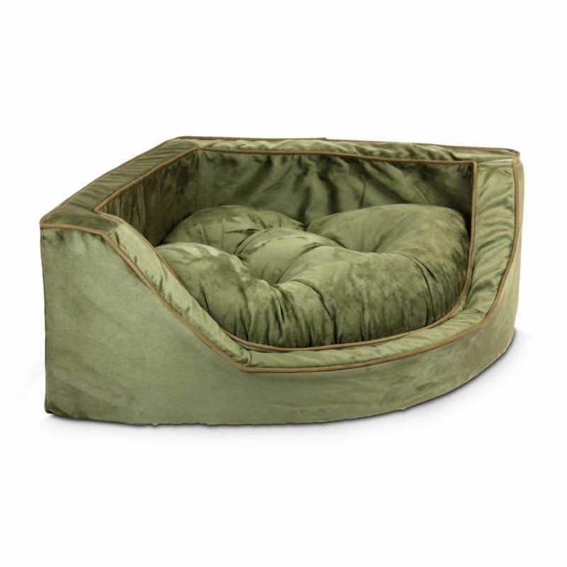 Overstuffed Corner Dog Bed N83007