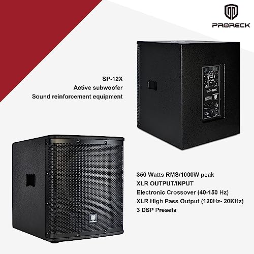 12 inch 1000W Powered PA Subwoofer with Class-D Amplifier M4158