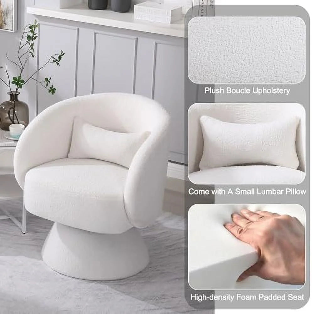 Linen Upholstered Swivel Accent Chair Set of 2 T321