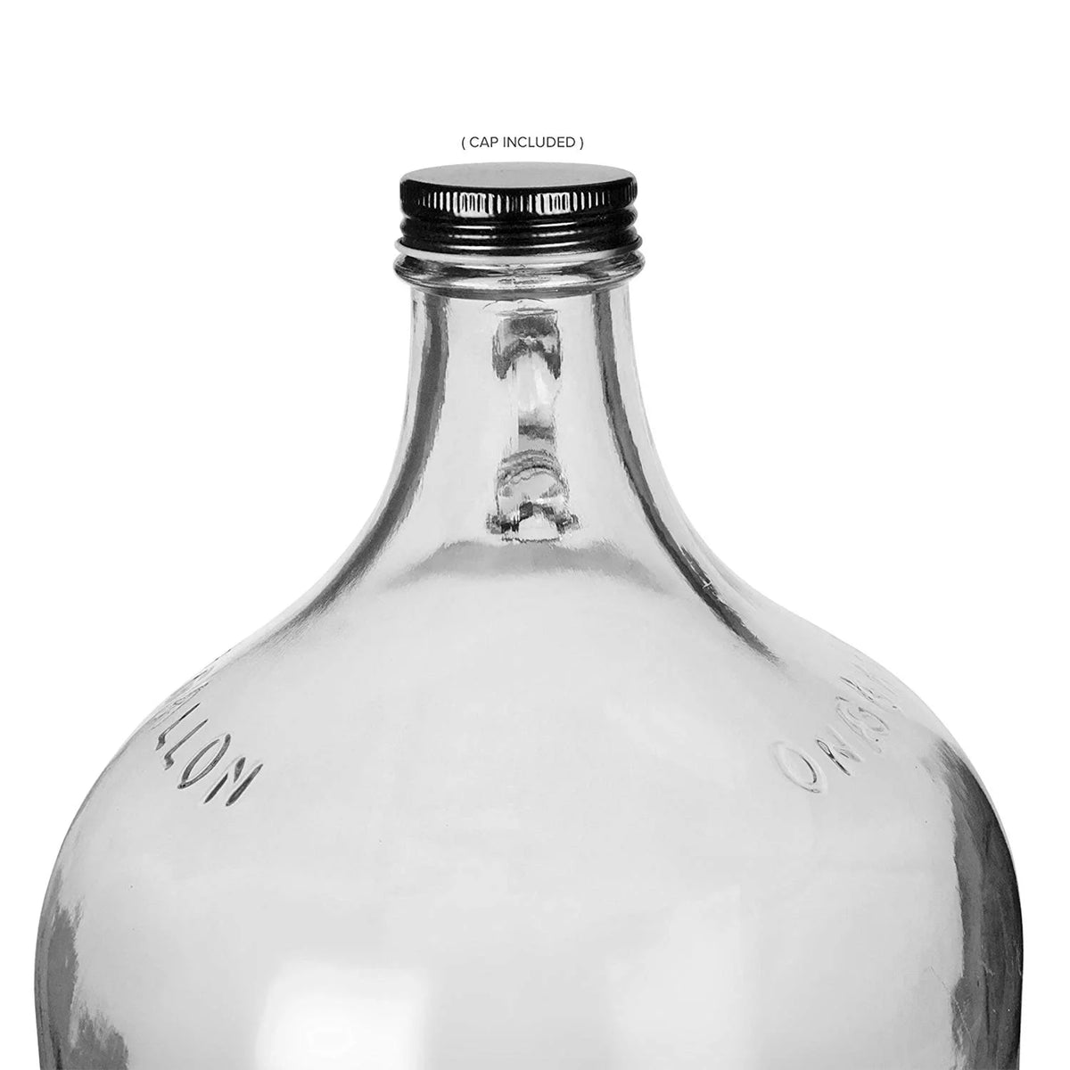 One Gallon Glass Jug with Black Metal Screw Cap Set of 16 Q352830