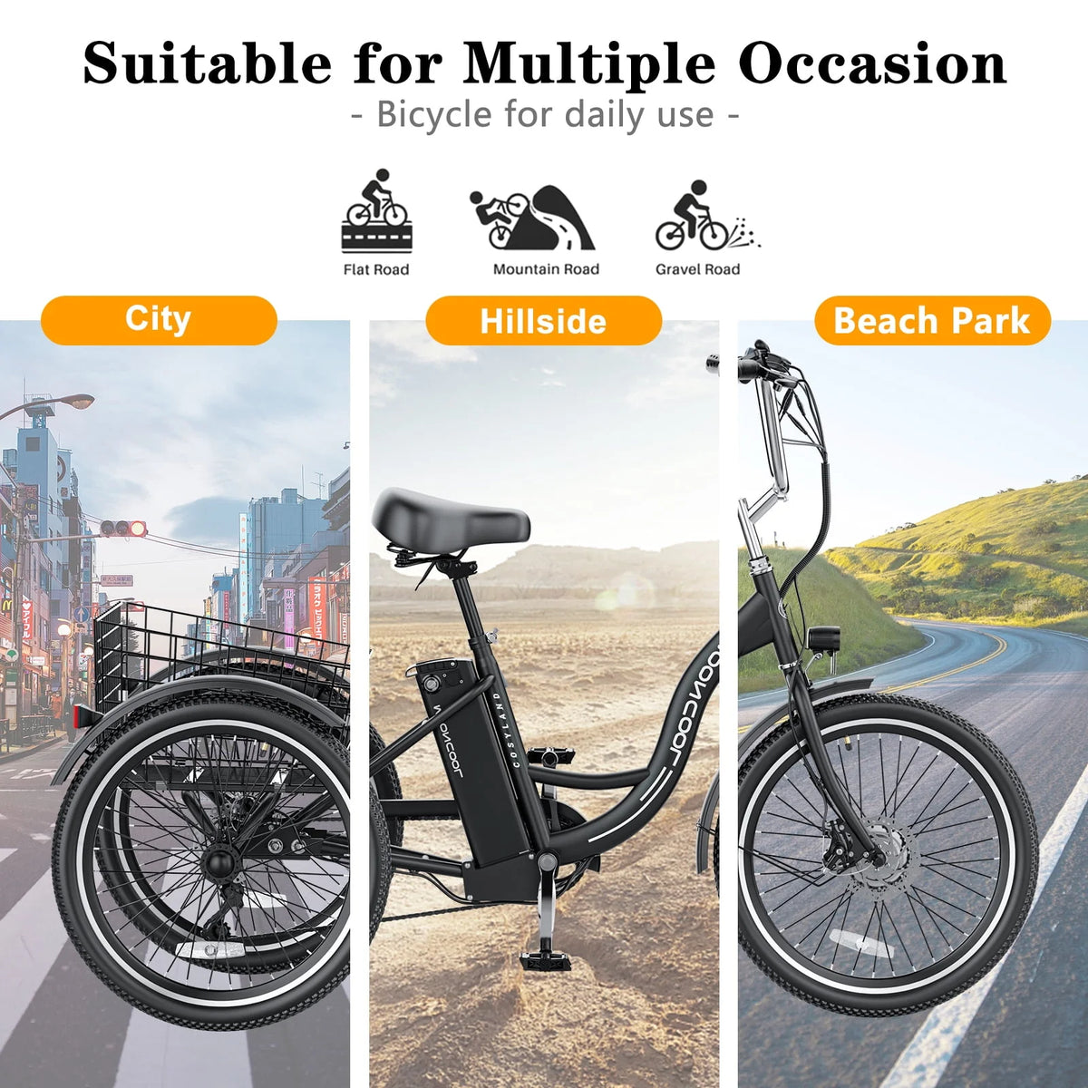 Electric Tricycle with Removable Lithium Battery J3632