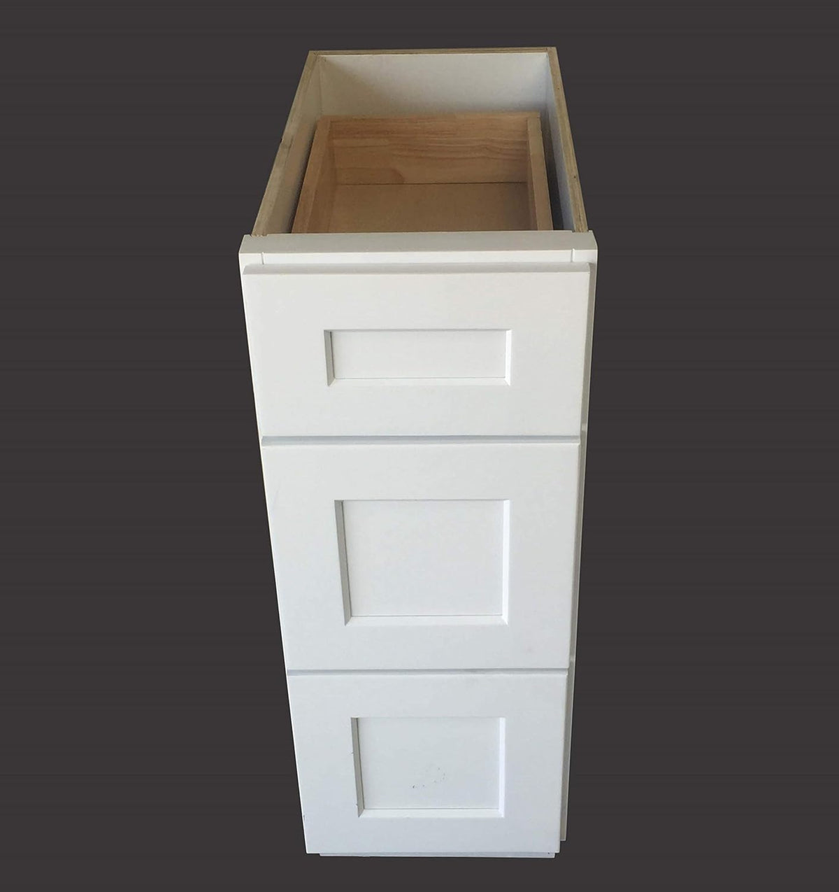 White 3 Drawer Solid Wood Bathroom Vanity Base Cabinet M5072