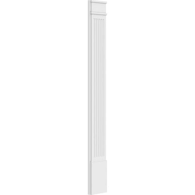 Fluted PVC Pilaster with Decorative Capital & Base (Pair) F642