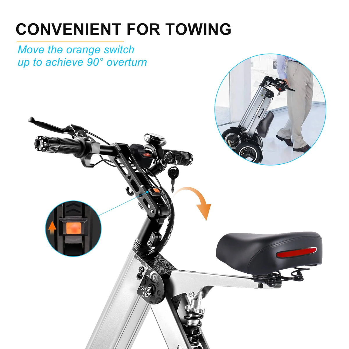 Foldable 3 Wheel Electric Scooter with LED Display Y977