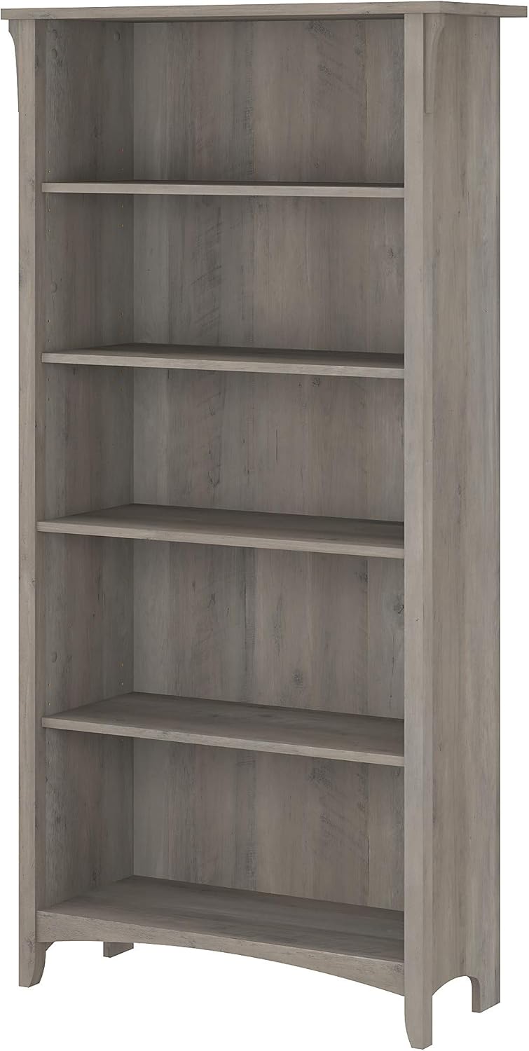 5 Shelf Bookcase in Vintage Black U9872