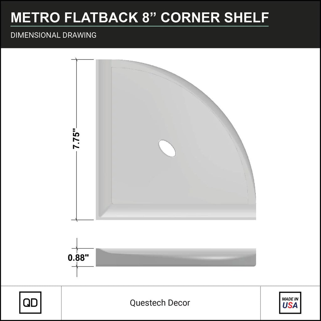8 inch Oil Rubbed Bronze Shower Shelf Q18262