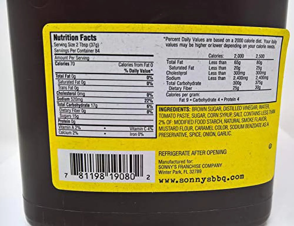 Sweet Bar B Q Sauce 84oz K224319