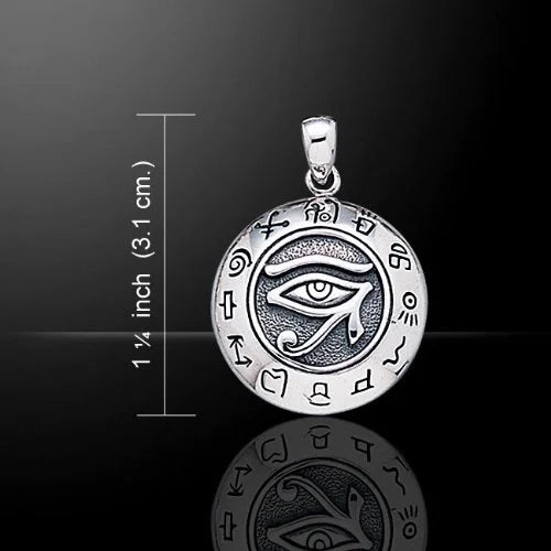 Sterling Silver Eye of Horus Necklace B924