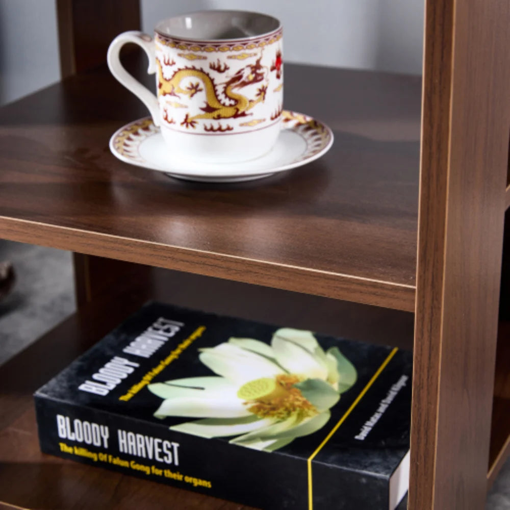3-Tier Wood Square Side Table K27016
