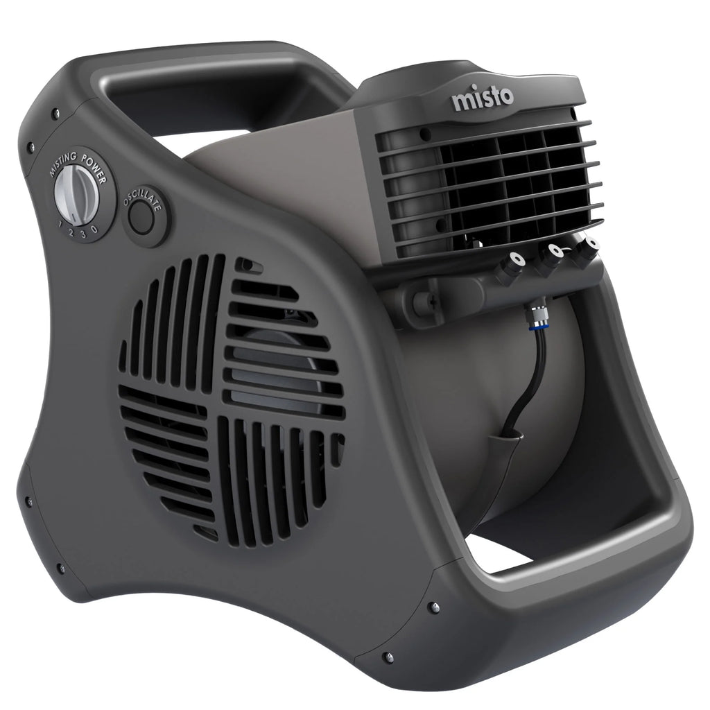 15 Pivoting Outdoor Misting Fan with 3 Speeds, Black X2366