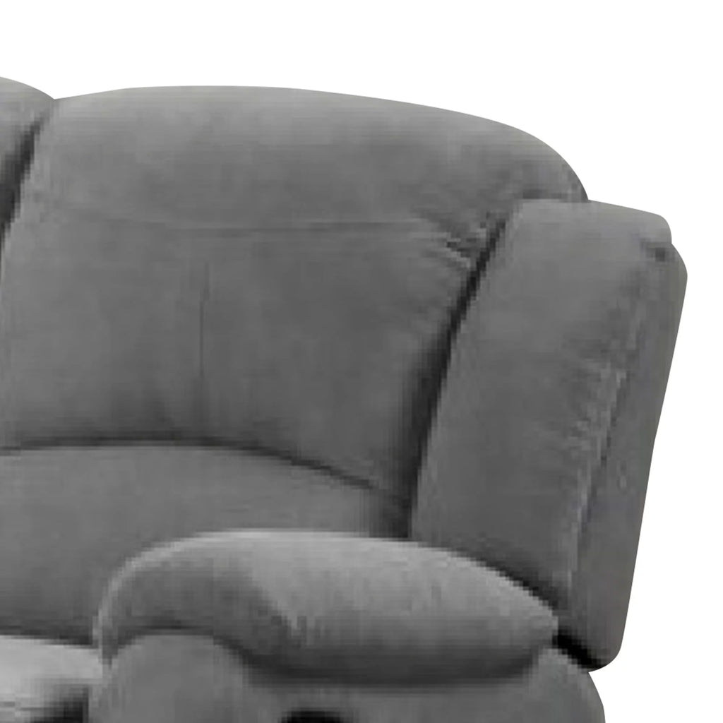 Gray Fabric Recliner Loveseat R61918