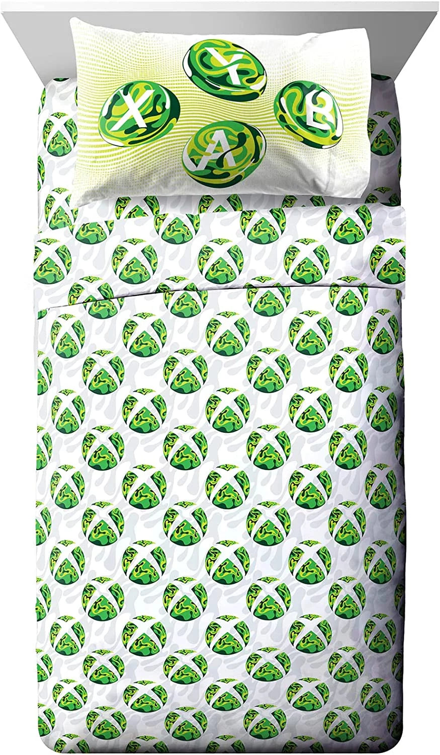 Green 3 Piece Twin Sheet Set Microfiber B242