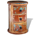 Reclaimed Solid Wood Cabinet with 3 Drawers J93572