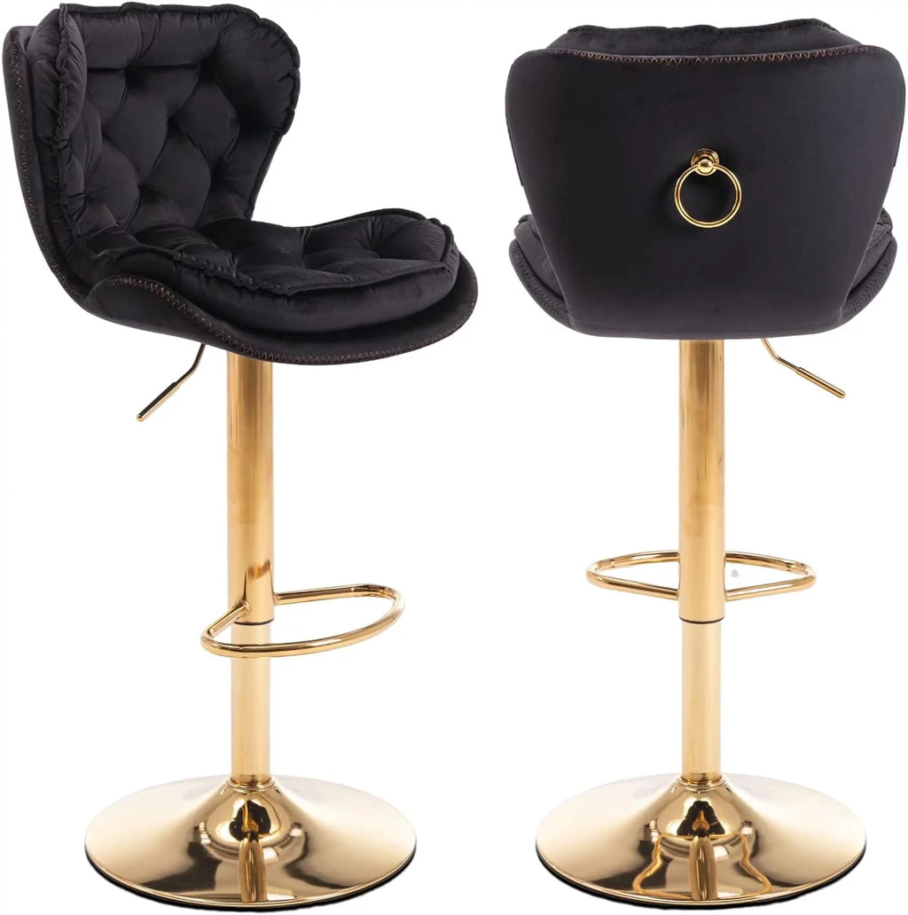 Velvet Swivel Barstool Set of 2 A788