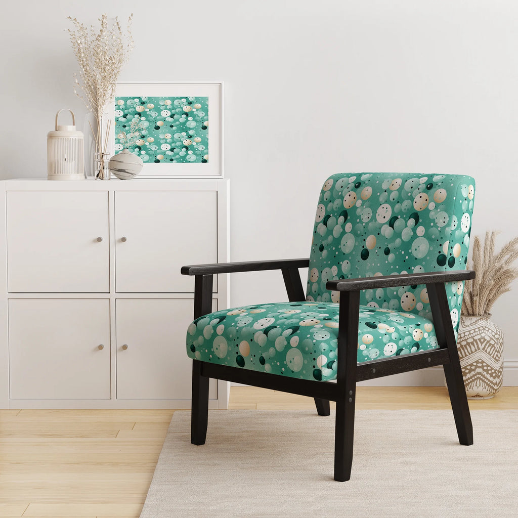 Upholstered Polka Dots Accent Chair U3125