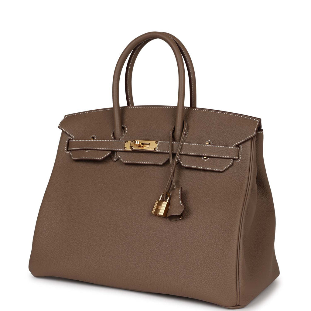 Etoupe Togo Leather Handbag E305492