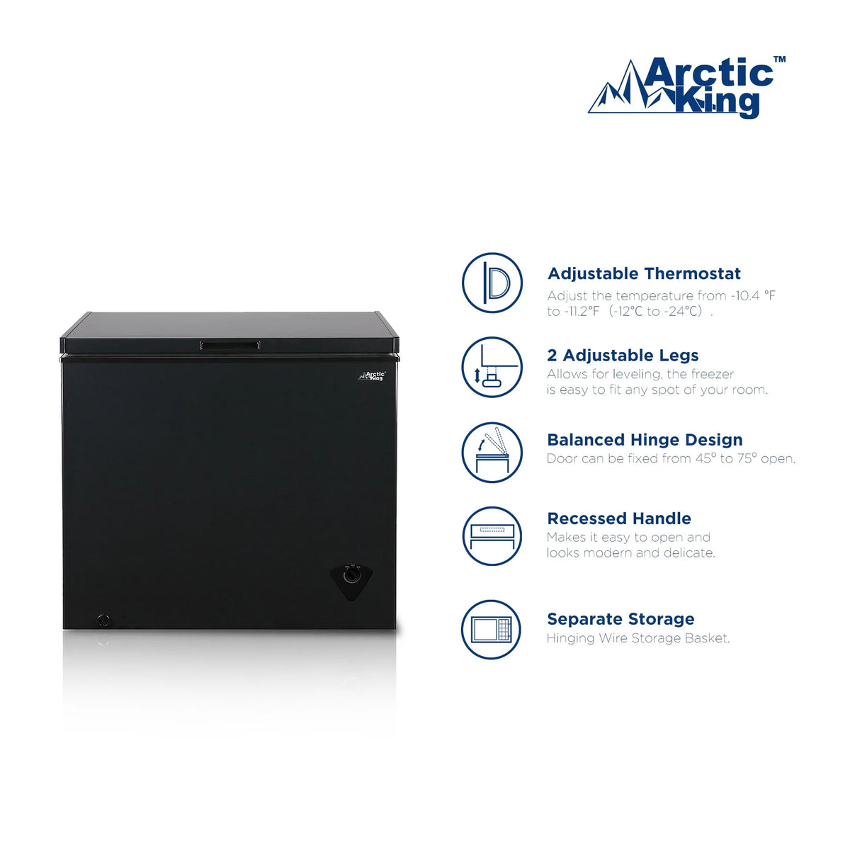 7 Cu ft Black Chest Freezer R4727
