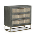 Handcrafted Mango Wood 3 Drawer Cabinet S891220