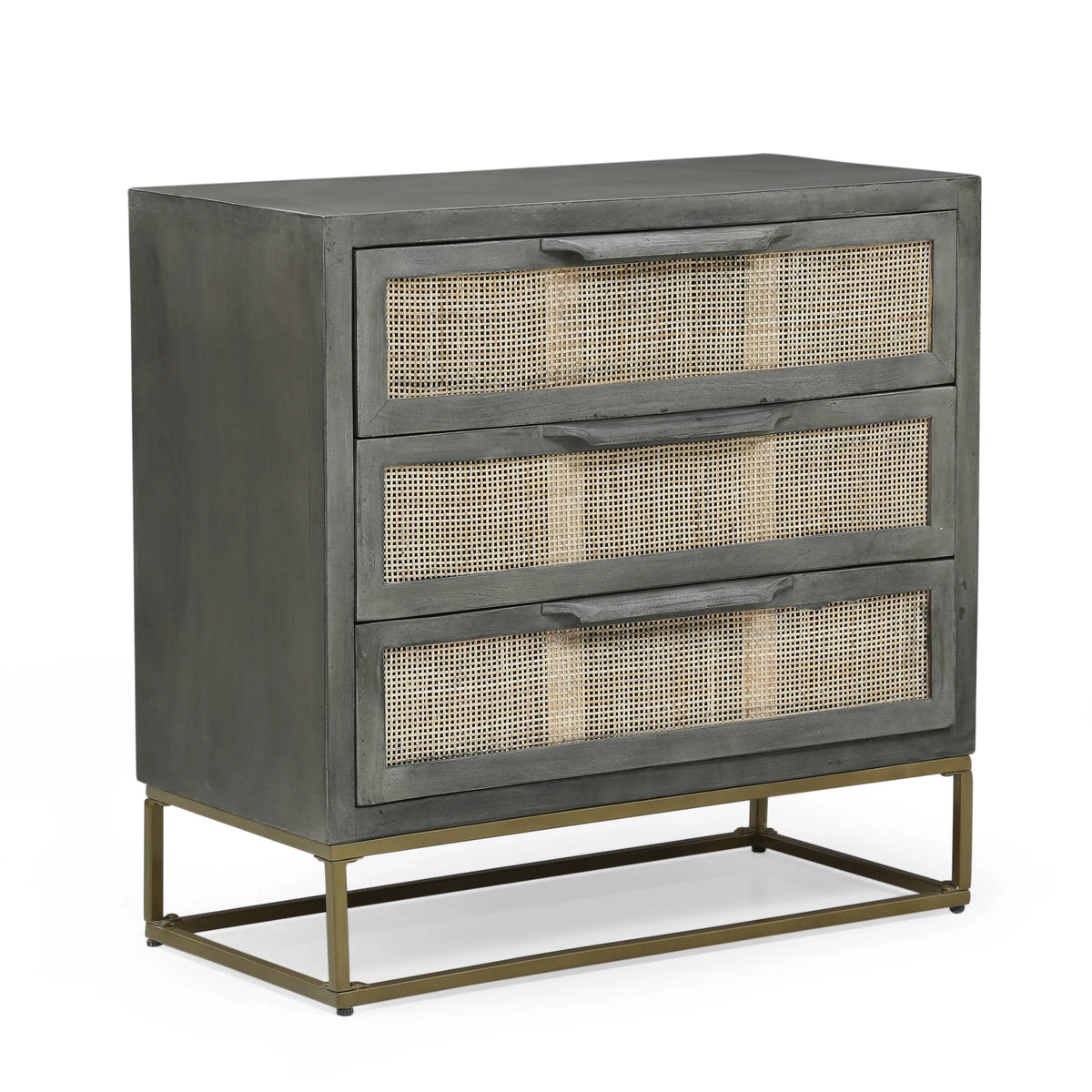 Handcrafted Mango Wood 3 Drawer Cabinet S891220