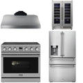 36 Electric Range, Range Hood, Refrigerator and Wine Cooler Z94638