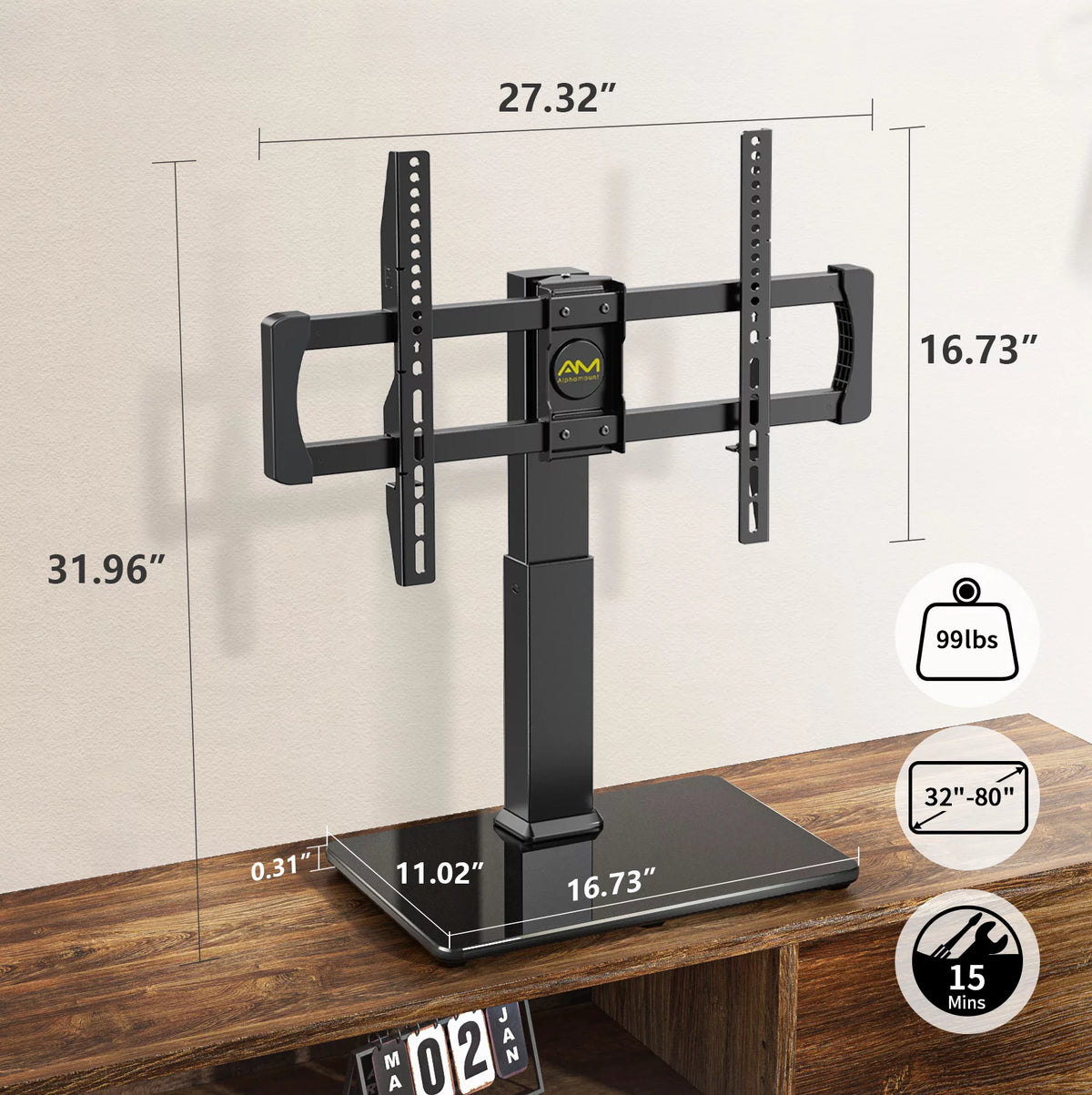 Universal Swivel TV Stand for 32-80" TVs A221
