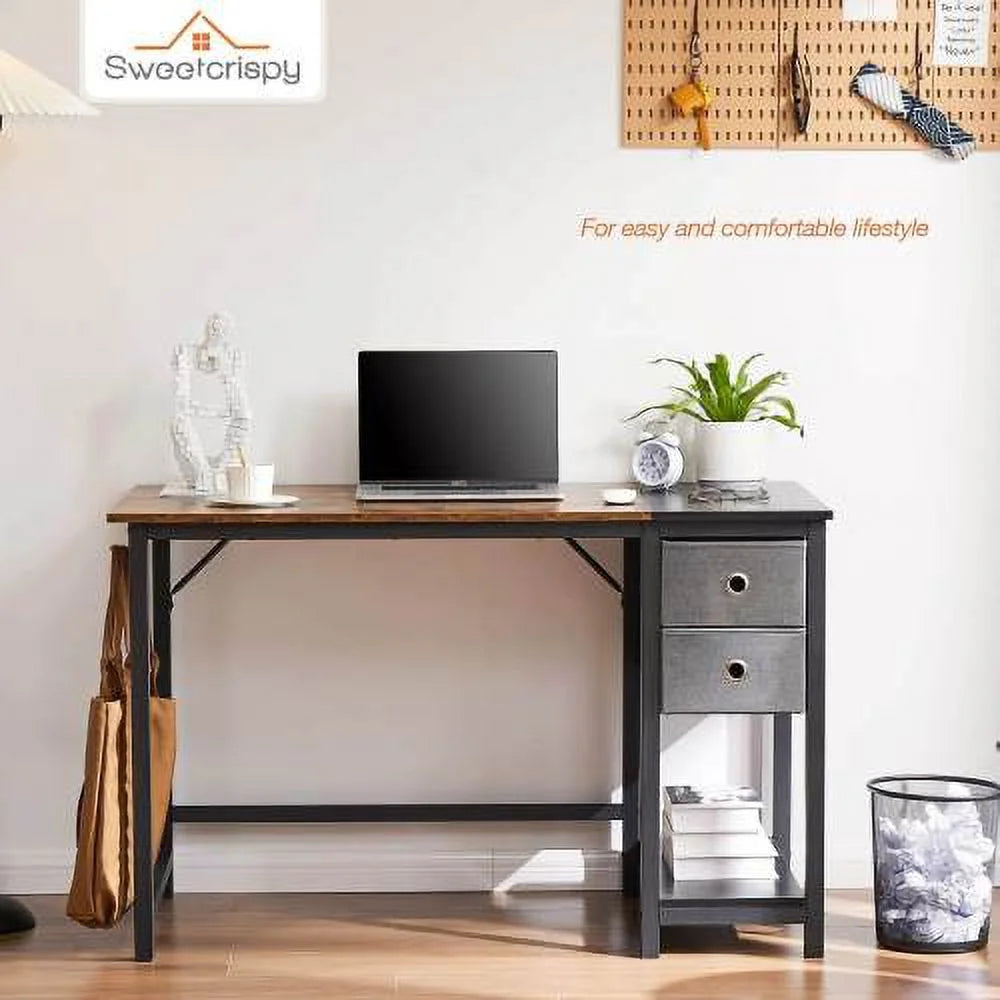 47IN Writing Desk with 2-Tier Drawers C131166