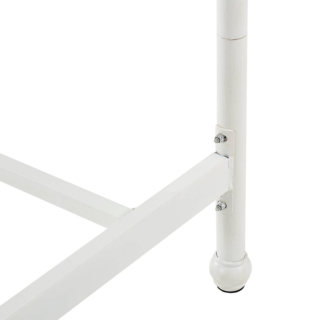 Antique White Metal Bed Y558990