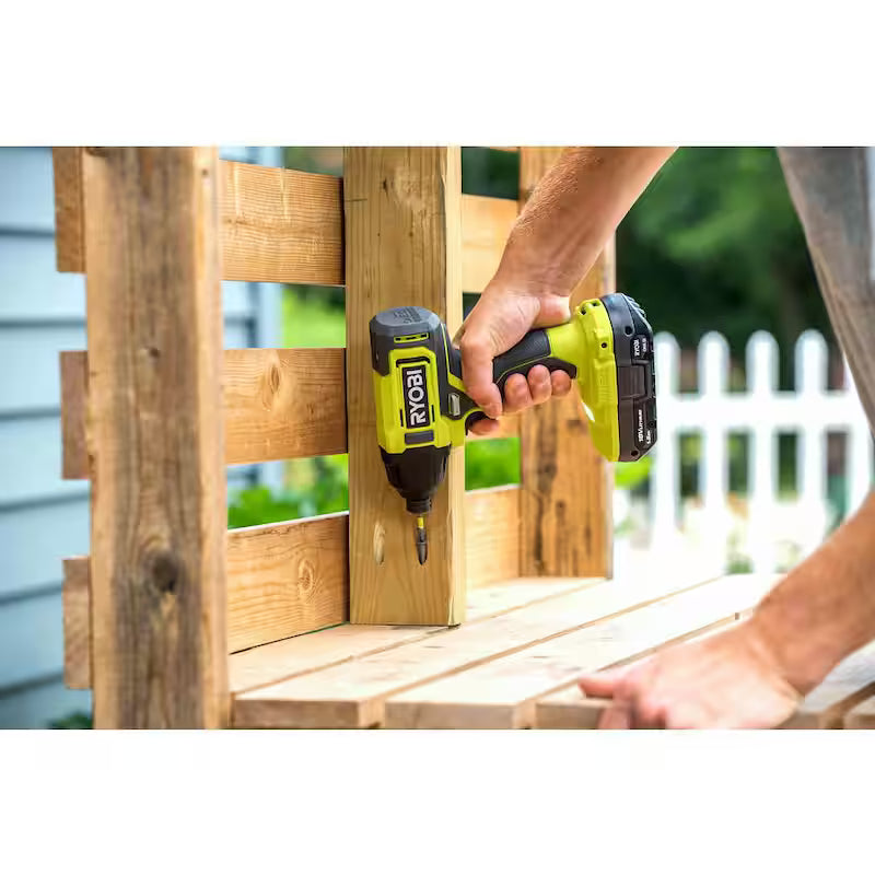 18V Cordless 4-Tool Combo Kit with Battery, Charger, and 70-Piece Driving Kit Y8754