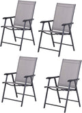 Folding Outdoor Patio Chairs Set of 4 O6145