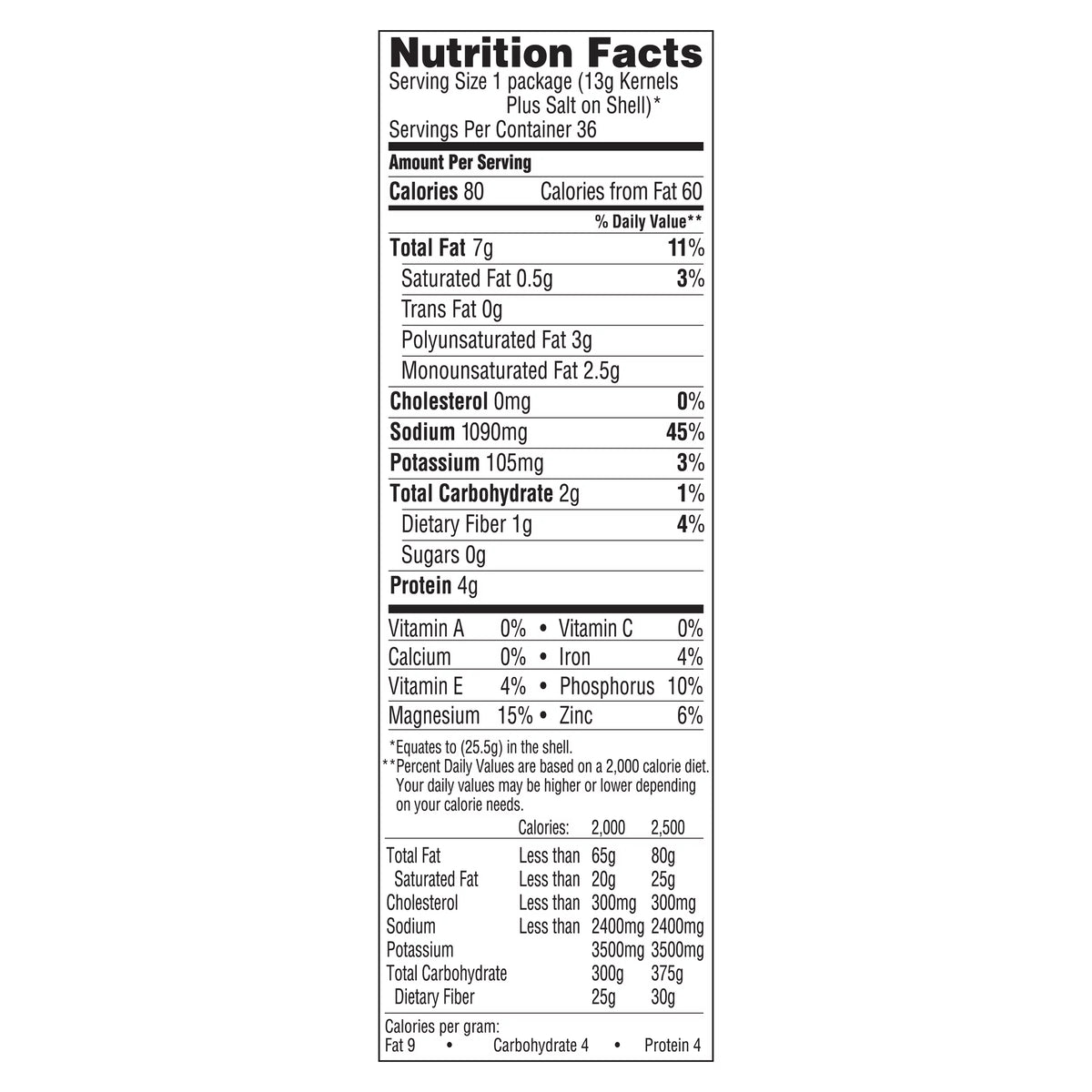 Sunflower Seeds 36 ct 0.9 oz Bags V7728