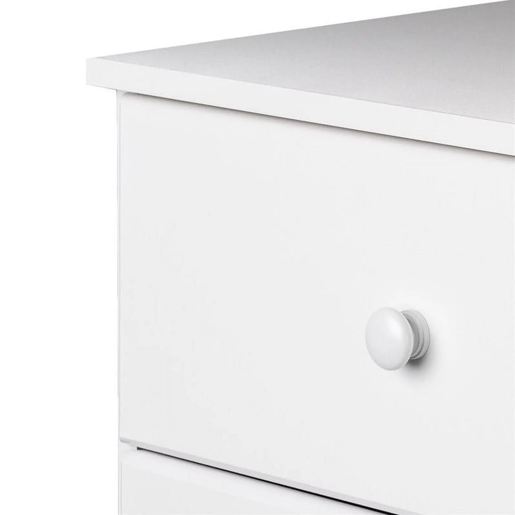 6 Drawer White Wood Lingerie Chest B7544