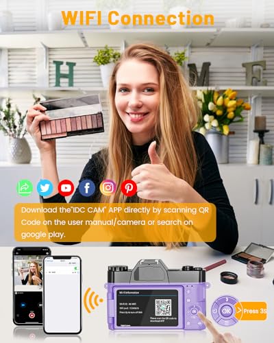 4K 56MP Digital Camera with WiFi Flip Screen B728155