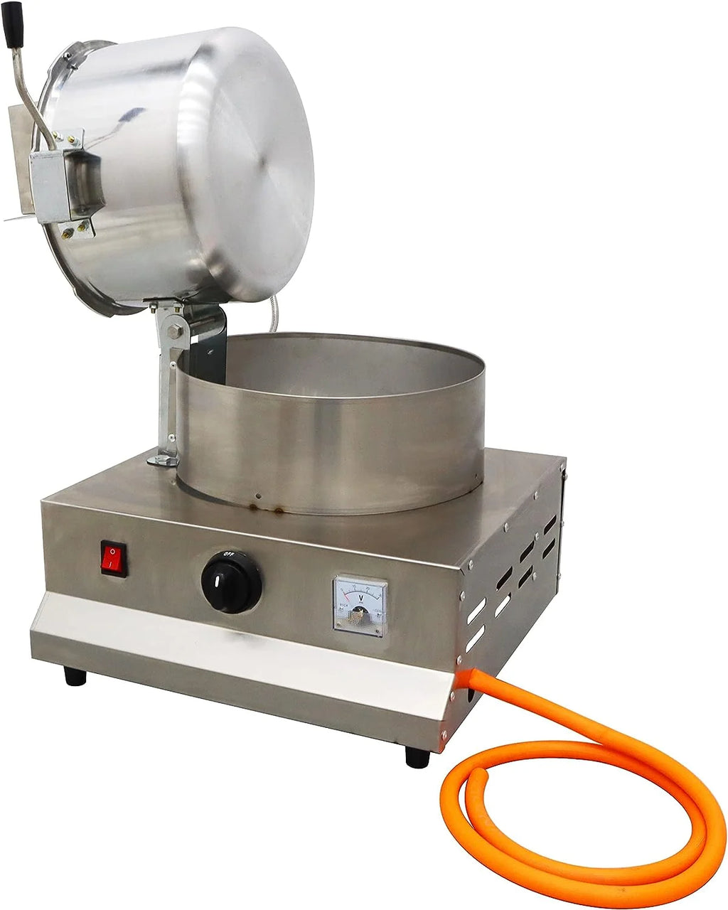 Commercial Stainless Steel Automatic Stirring Popcorn Maker 25W 17oz V152