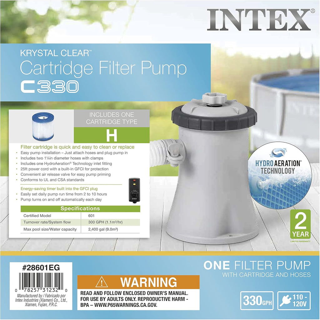 Cartridge Filter Pump for Above Ground Pools, 1000 GPH, Pack of 2 P2440