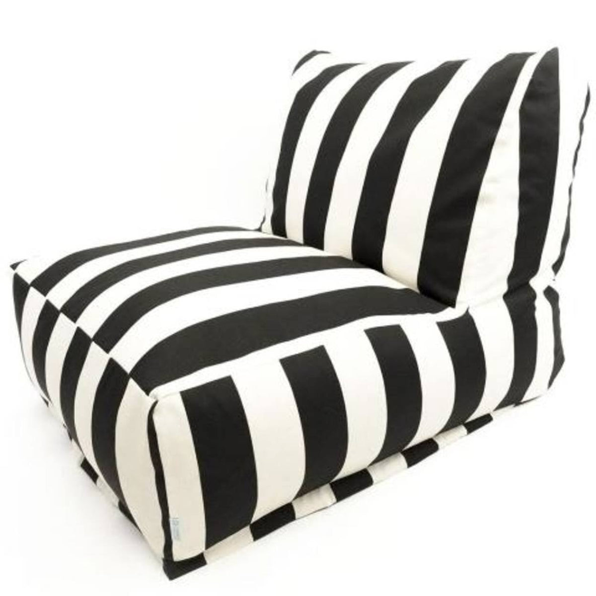 Black Vertical Stripe Bean Bag Chair Lounger O895200