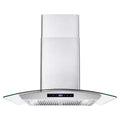 30 in. Stainless Steel Wall Mount Range Hood with Touch Controls B4544