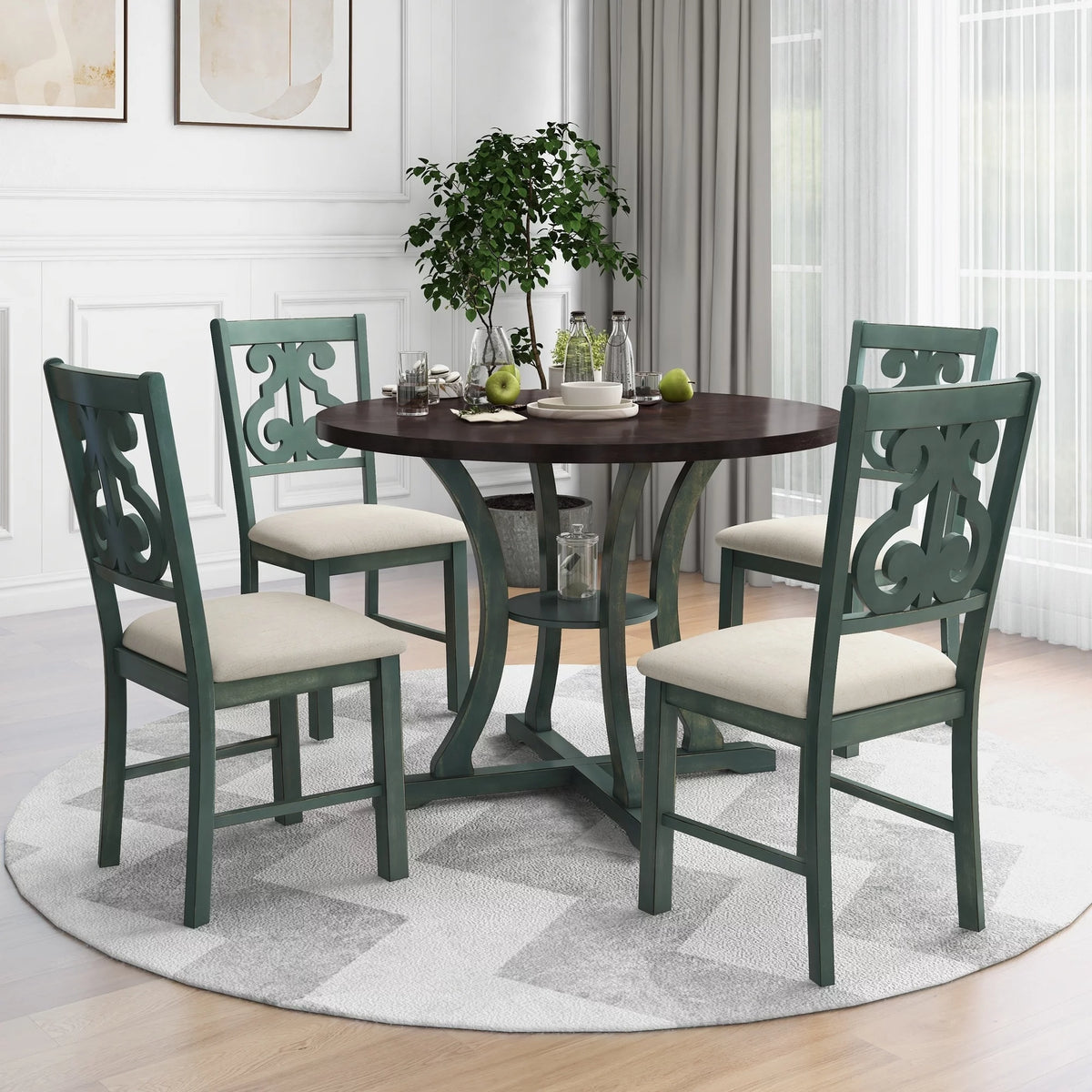 5-Piece Round Dining Table Set M25836