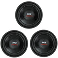 12" 1600W 4ohm Black Car Subwoofer Dual Coil 3 Pack O622632