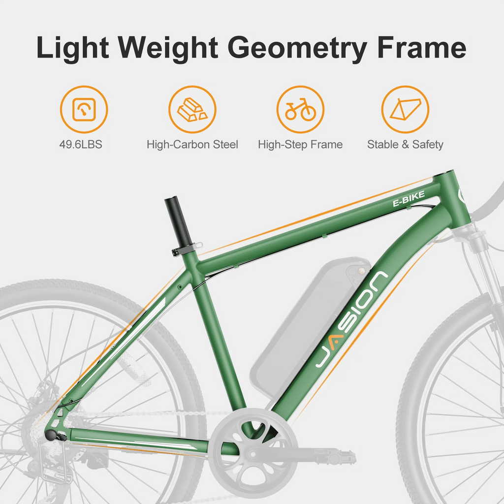 Electric Mountain Bike 26 Tires 350W 7 Speed Green P195