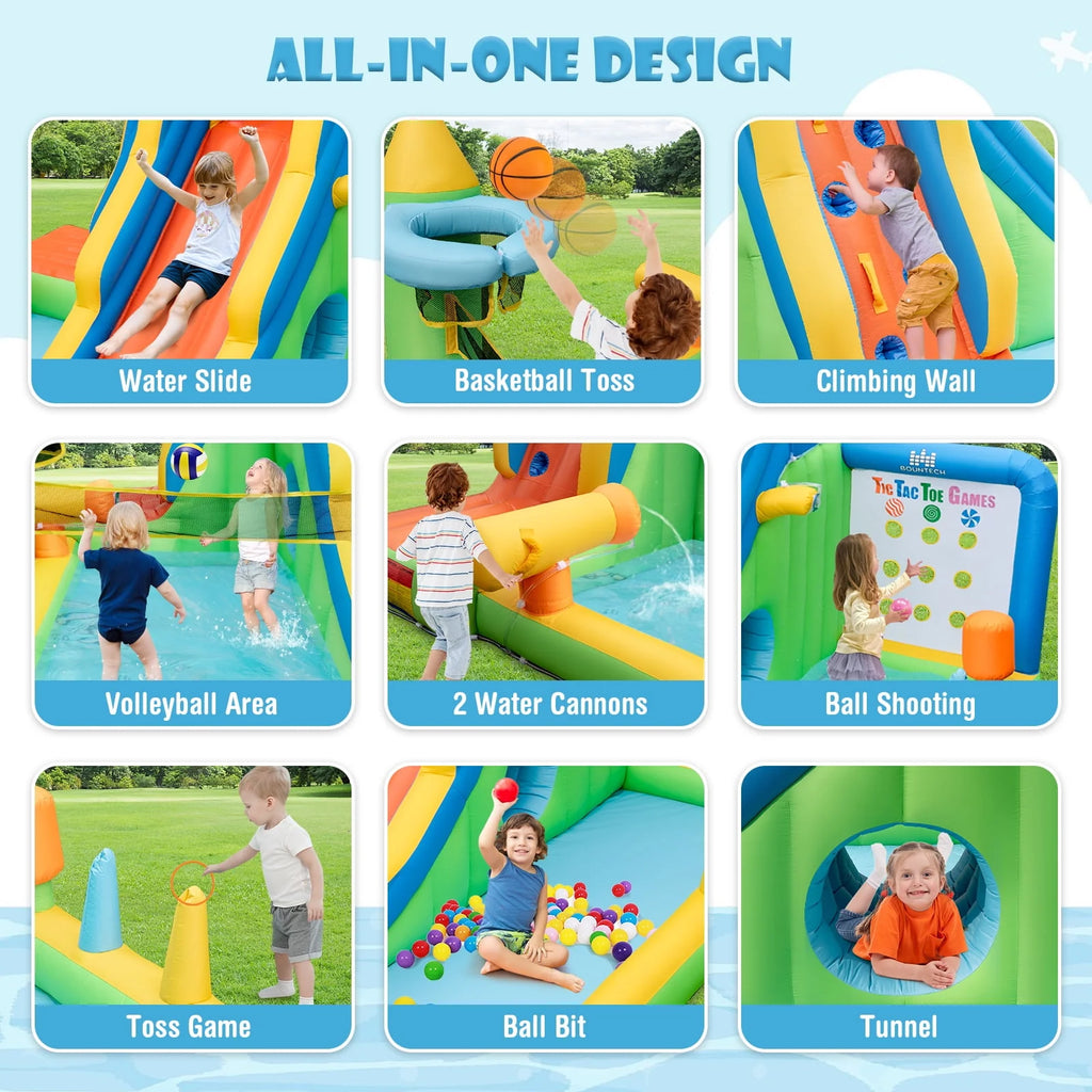 Inflatable Water Slide with Splash Pool Climbing Wall U160508