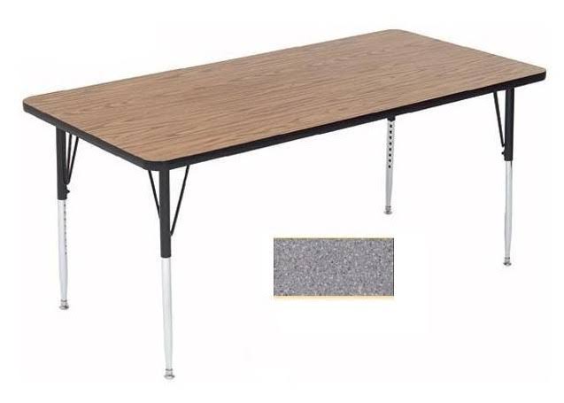 Rectangular Activity Table 30" x 72" Gray Granite C92490