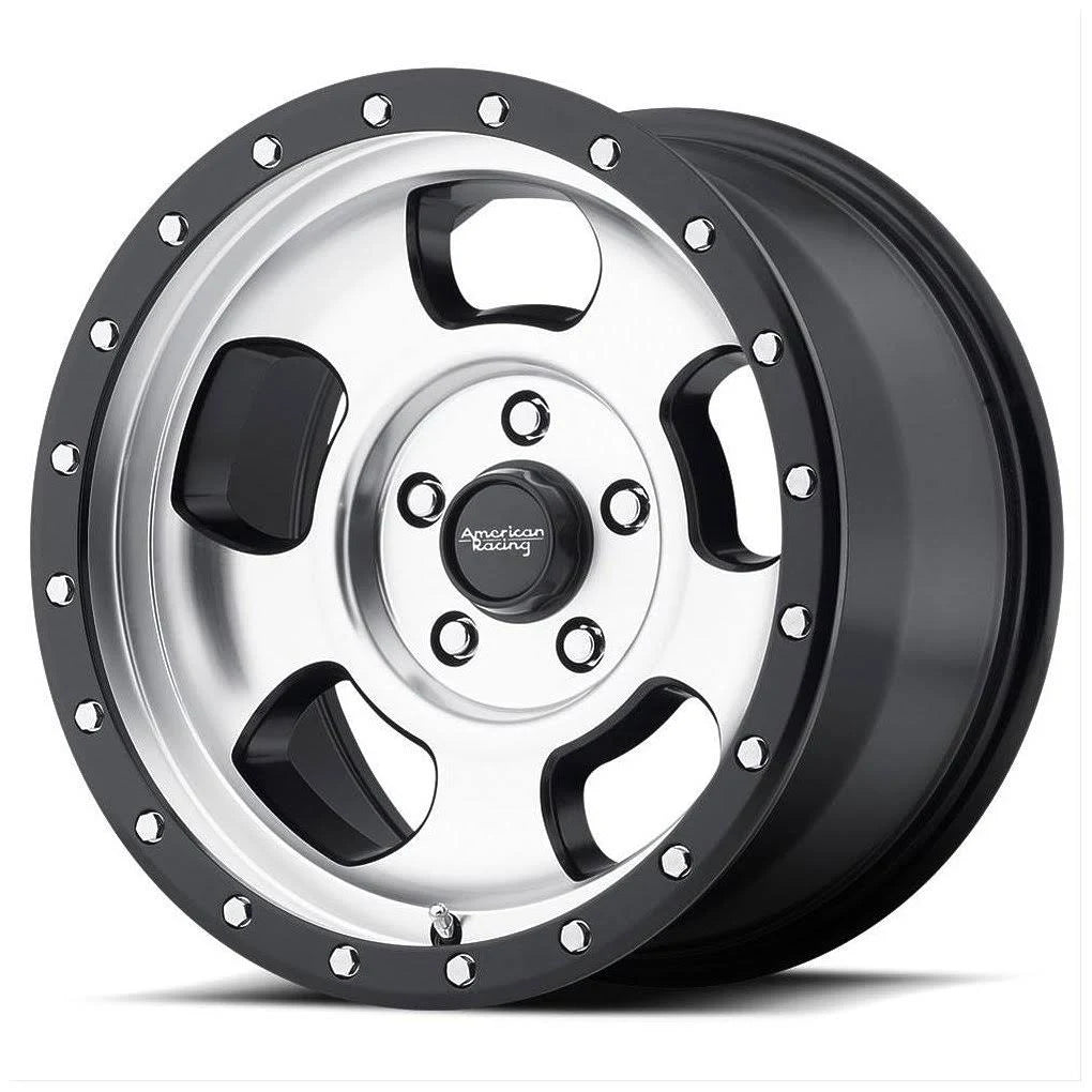 Machined Black 17x9 Off Road Wheels P675