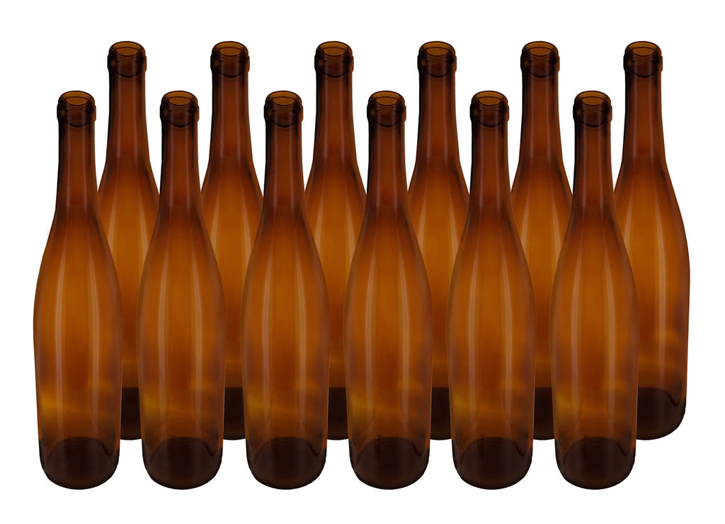 750 ml Amber Glass Hock Bottles, 12 per case D3949
