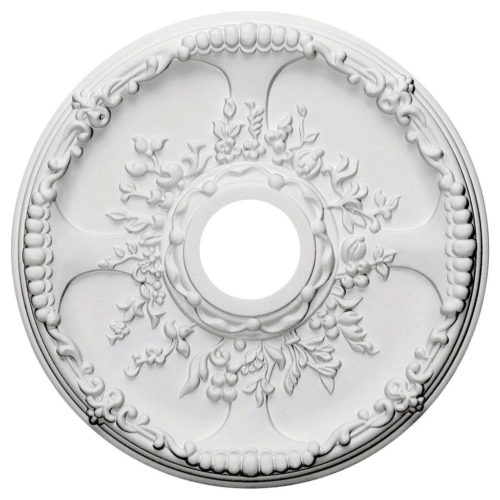 Hand-Painted Walnut Ceiling Medallion E721985