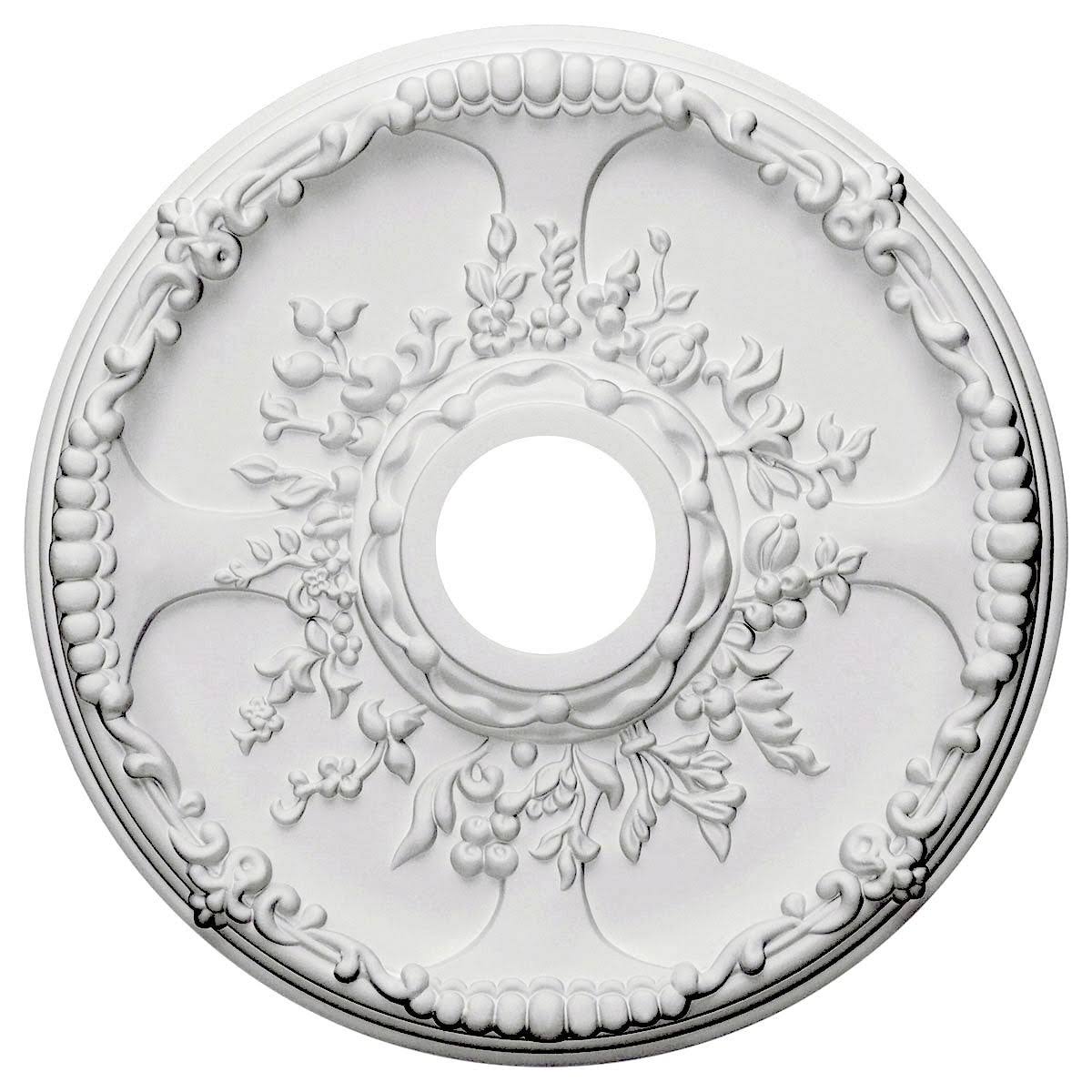 Hand-Painted Walnut Ceiling Medallion E721985