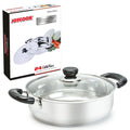 9.5 inch Stainless Steel Sauce Pot with Glass Lid O29680