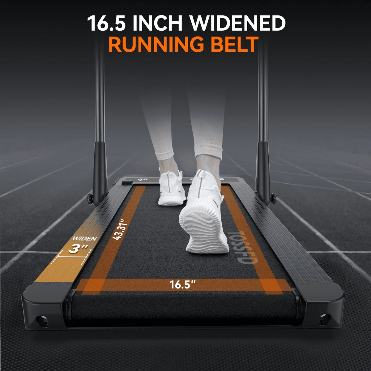 Black 2.5HP Folding Treadmill B514772